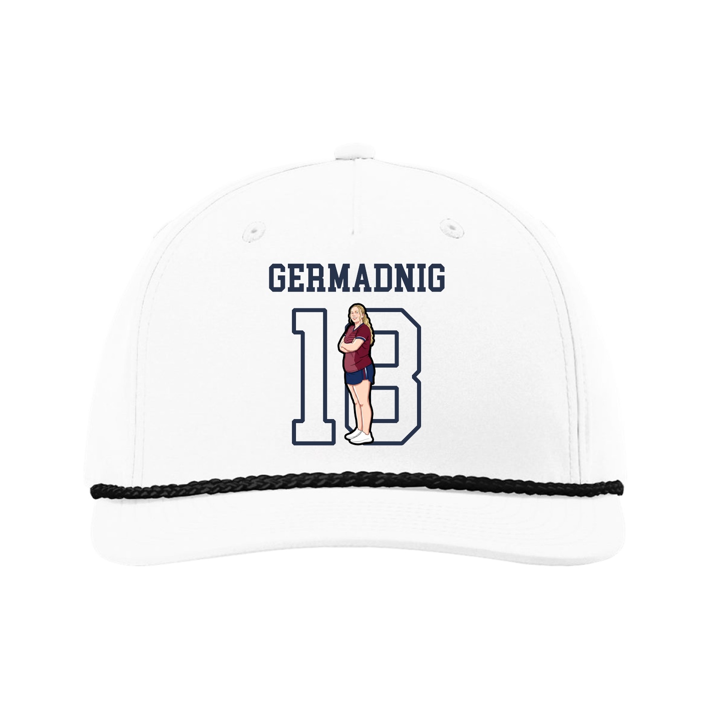 Five-Panel Classic Rope Cap — Shirsey in White