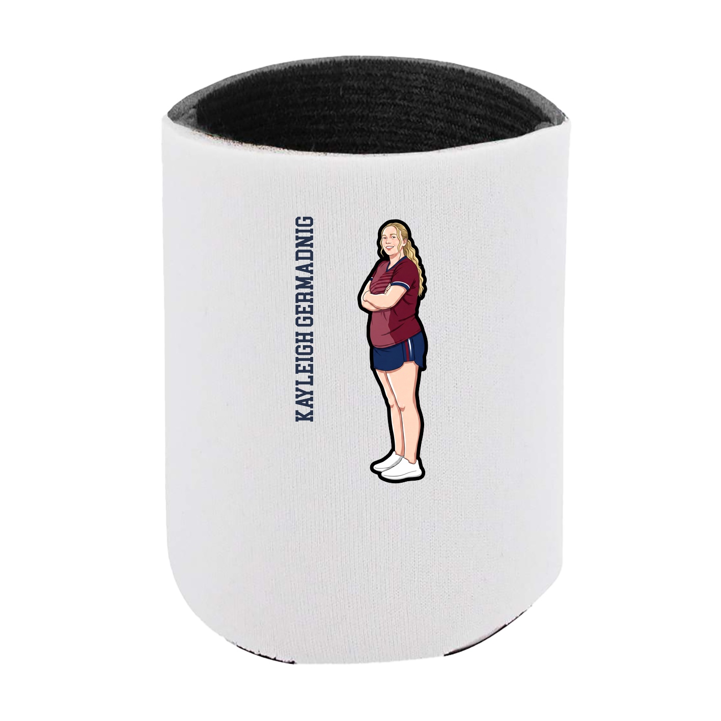 Can Holder — Name Vertical in White