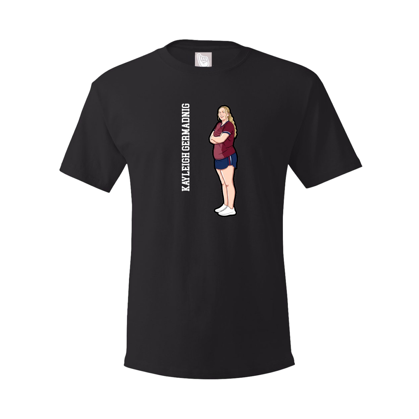 Youth Tee — Name Vertical in Black