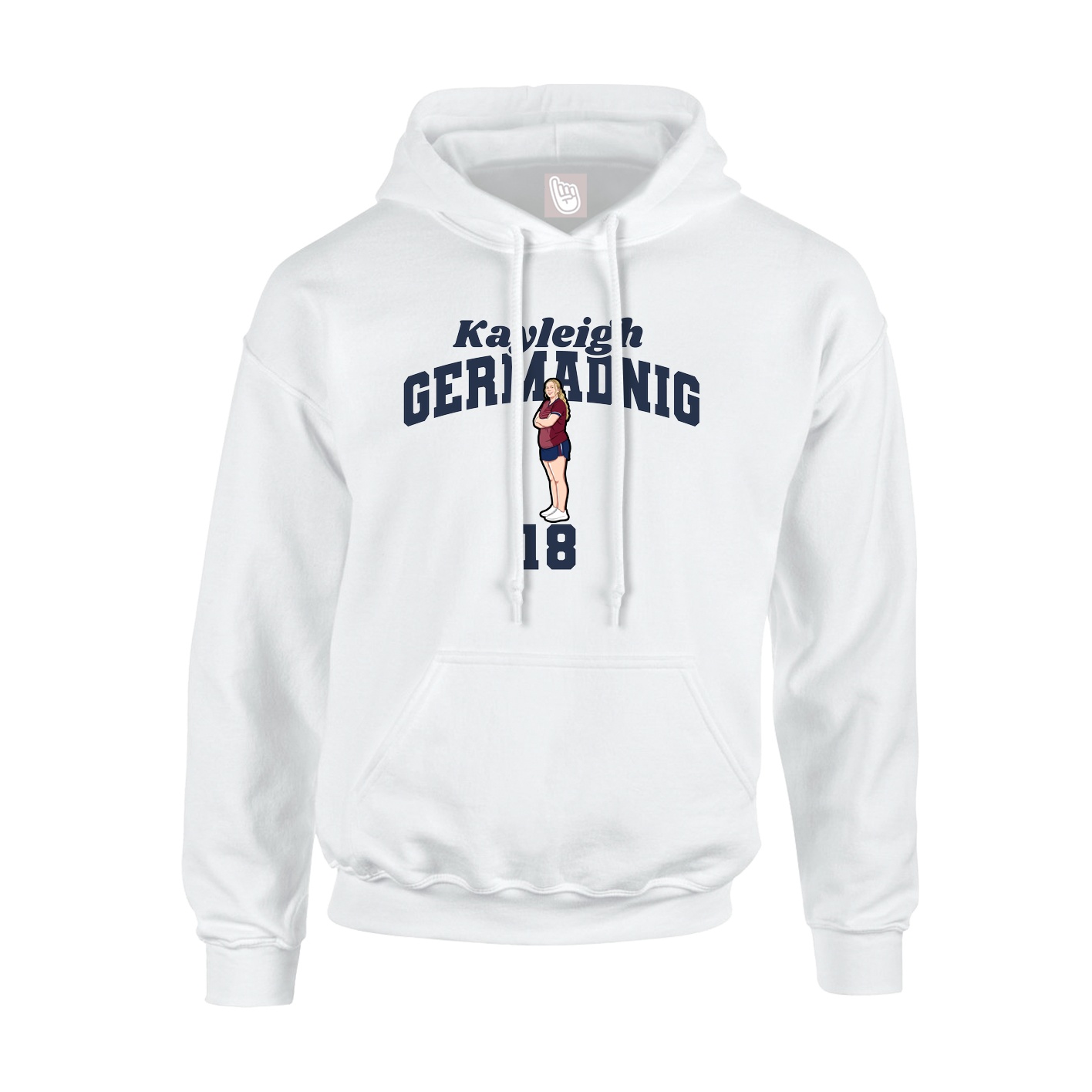 Hoodie — Signature Arch in White