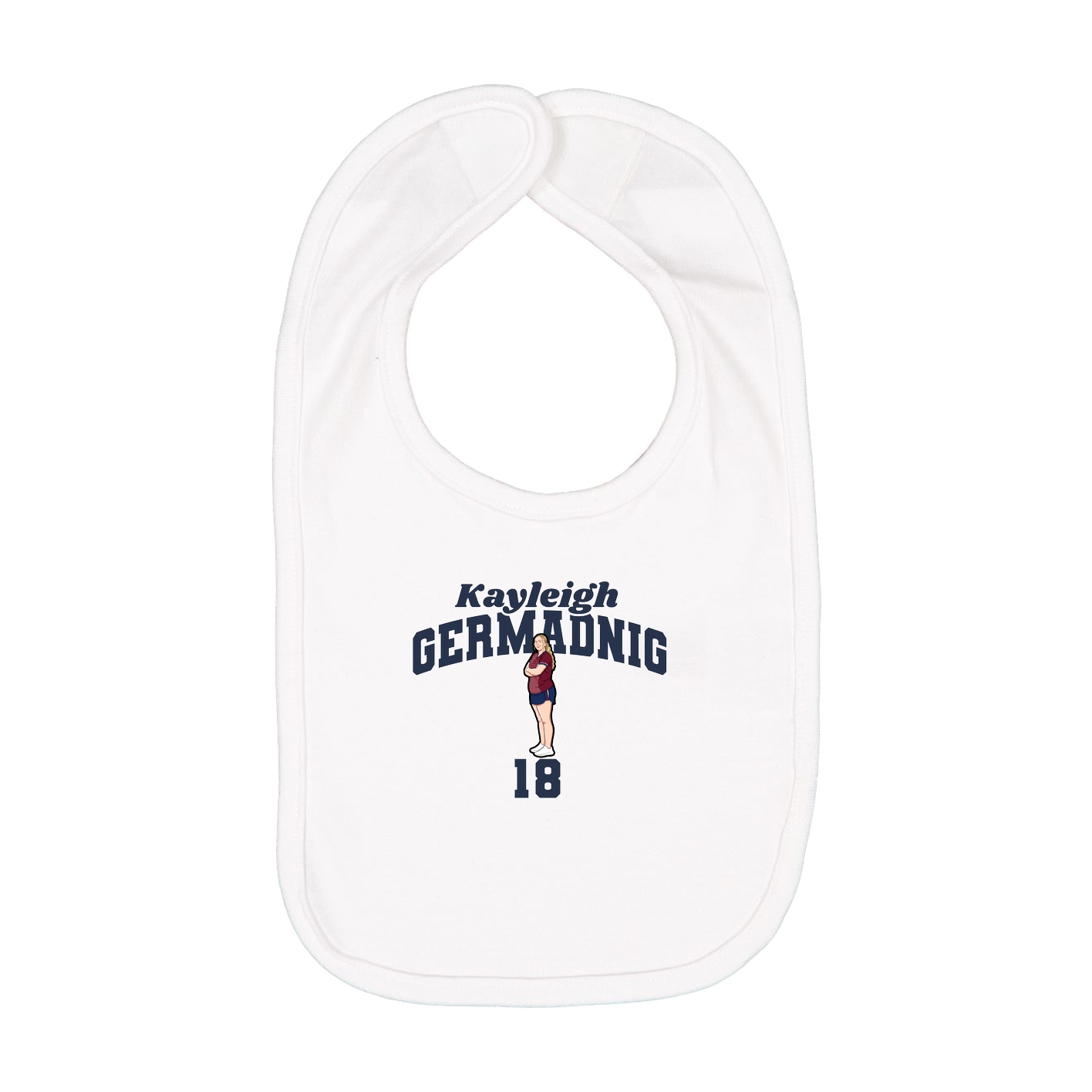 Infant Bib — Signature Arch in White