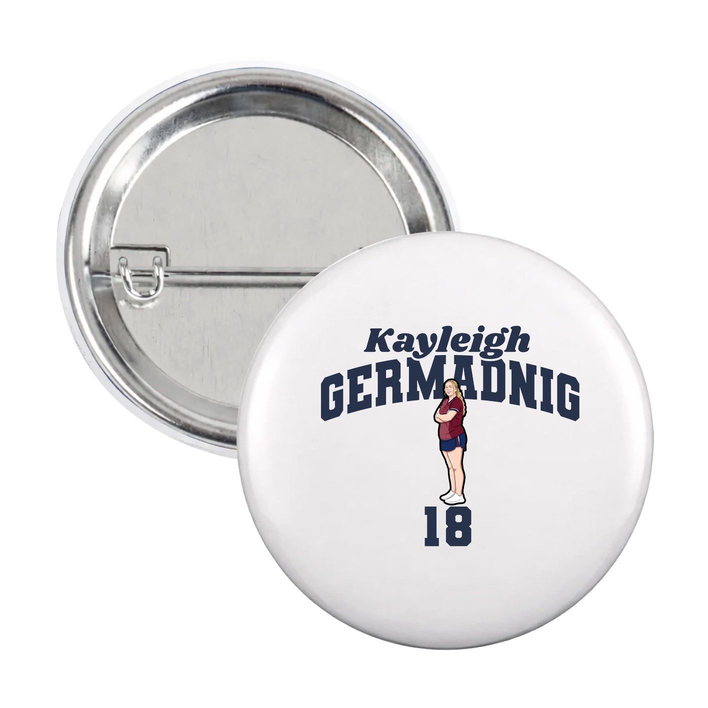Game Day Button — Signature Arch in White
