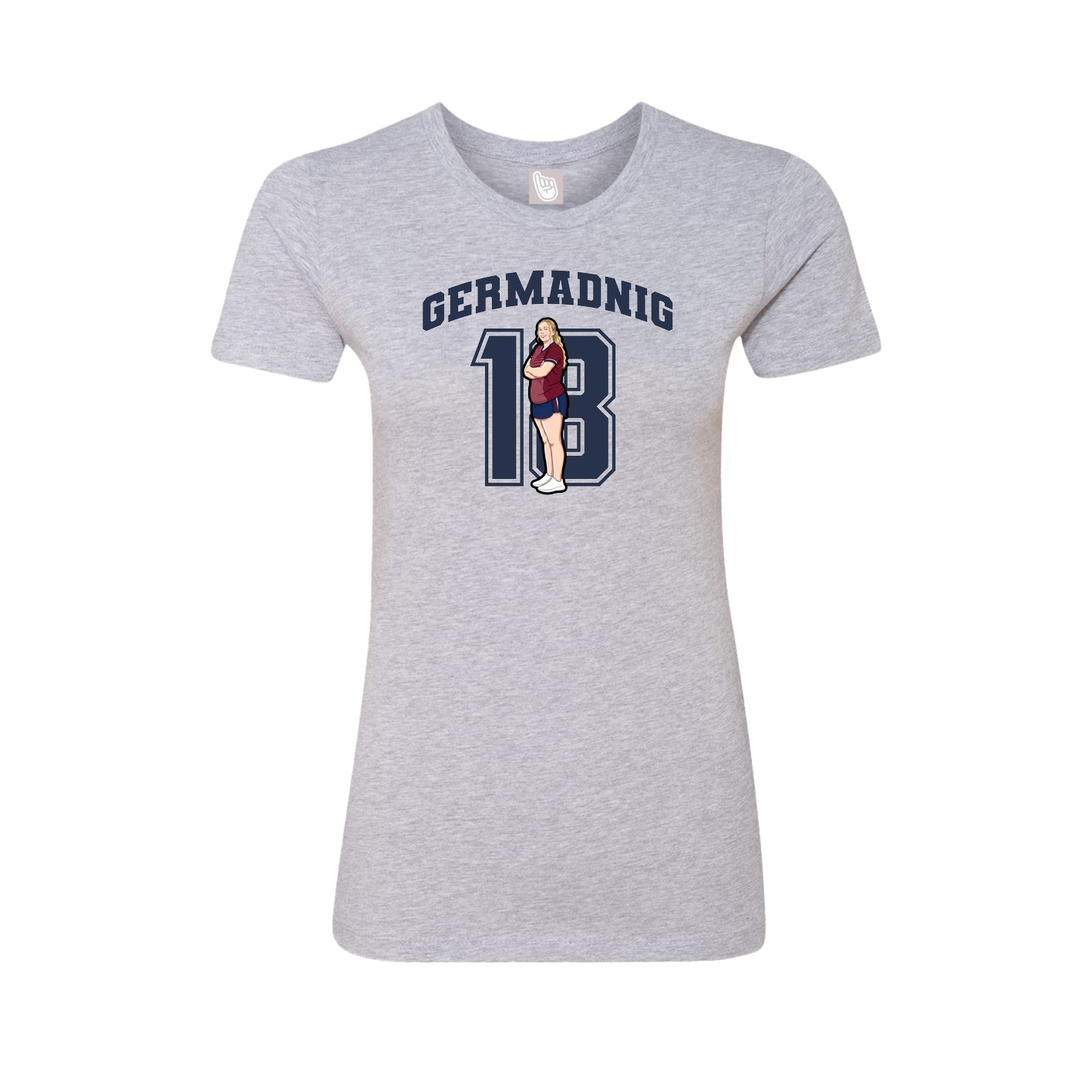 Womens Tee — Number in Grey