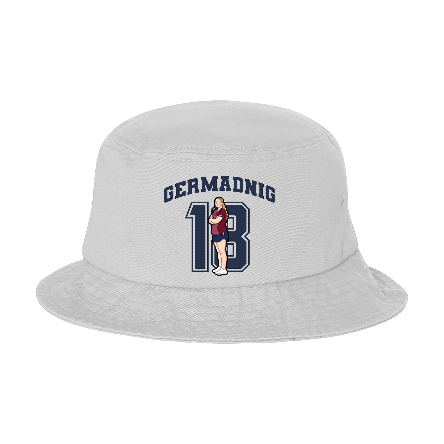 Bucket Cap — Number in White