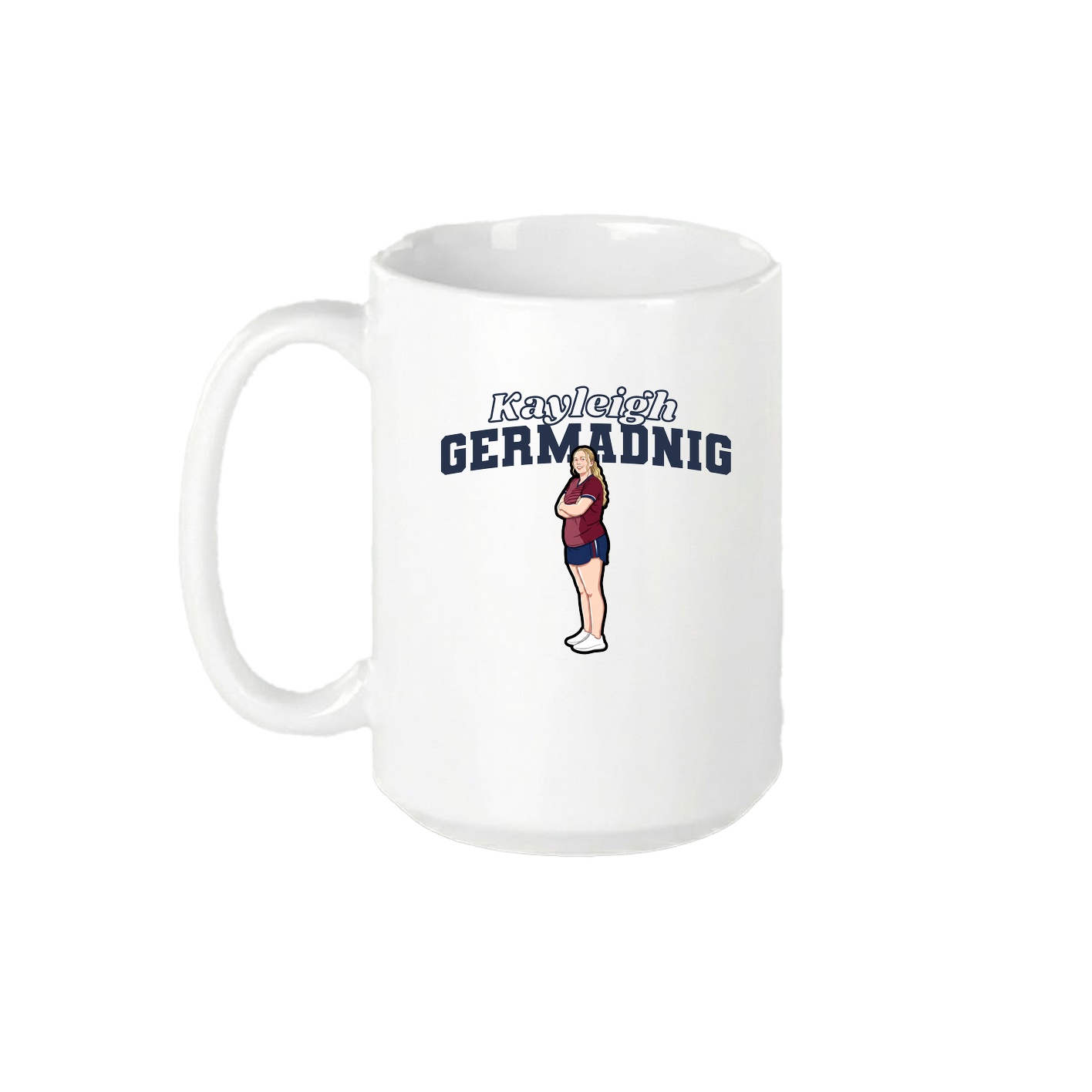 15oz Coffee Mug — Name Arch in White