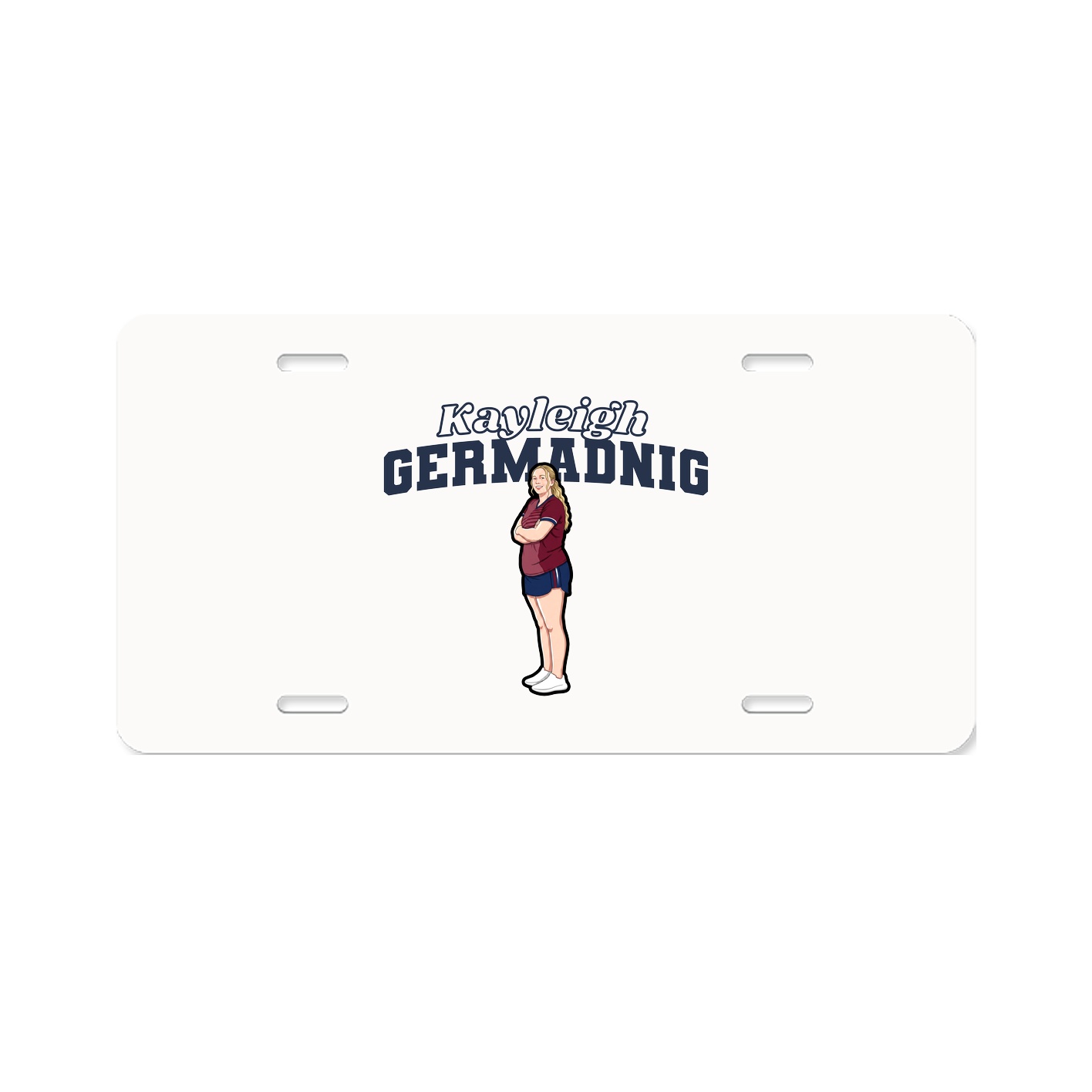License Plate — Name Arch in Classic