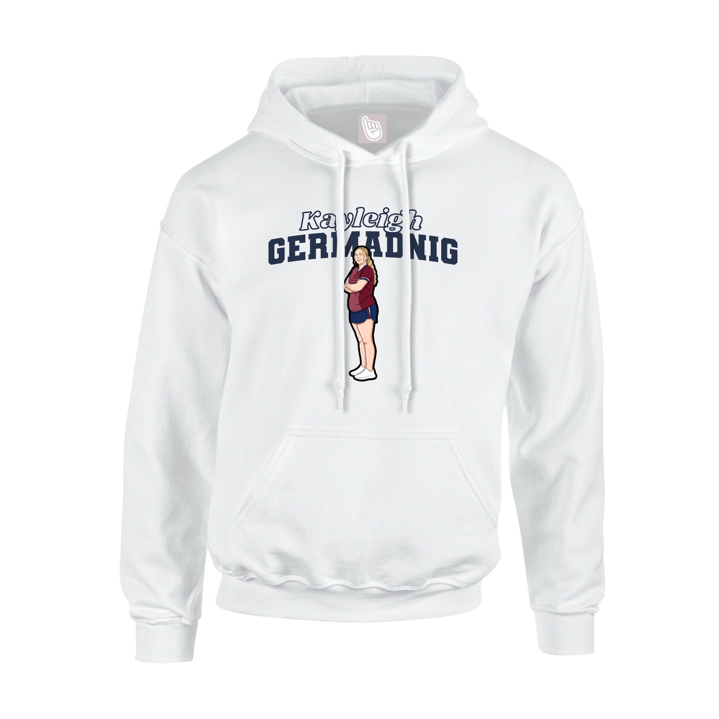 Hoodie — Name Arch in White
