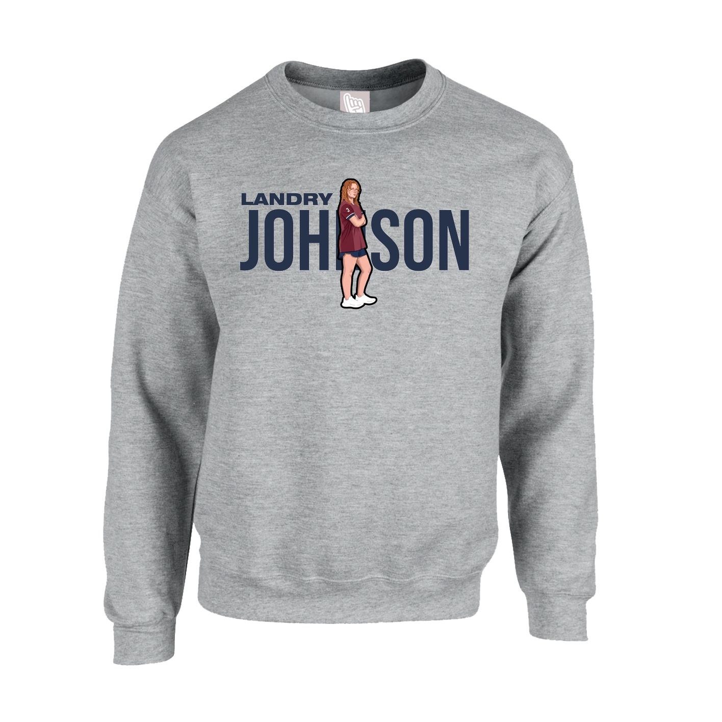 Fleece Crew — Player Name in Grey