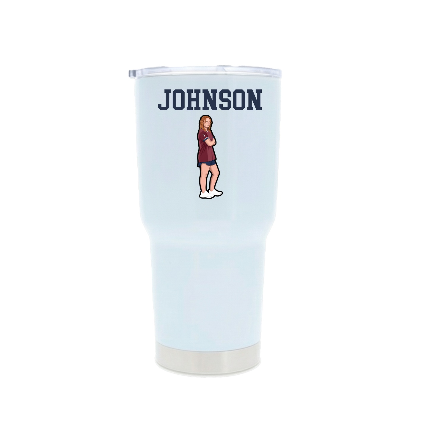 30oz Stainless Steel Tumbler — Shirsey in White