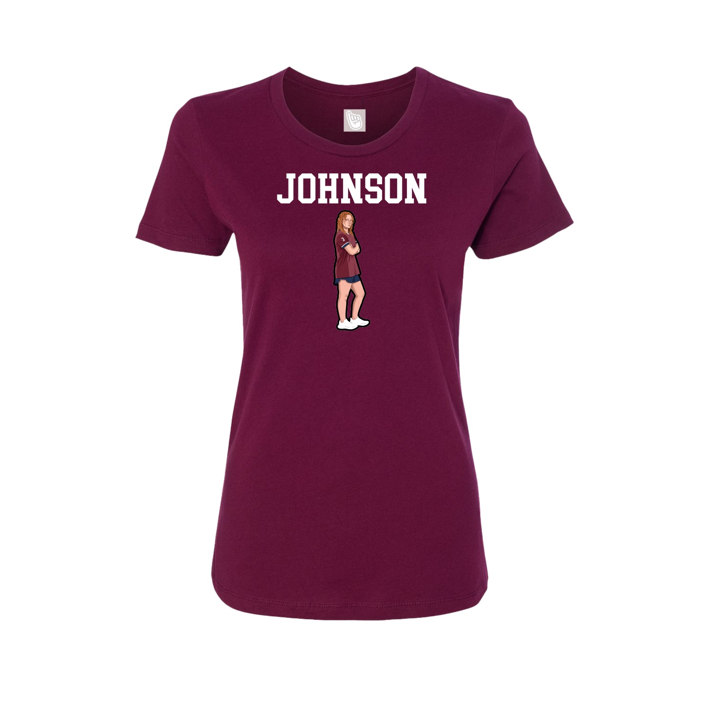 Fitted Women's Tee — Shirsey in Maroon