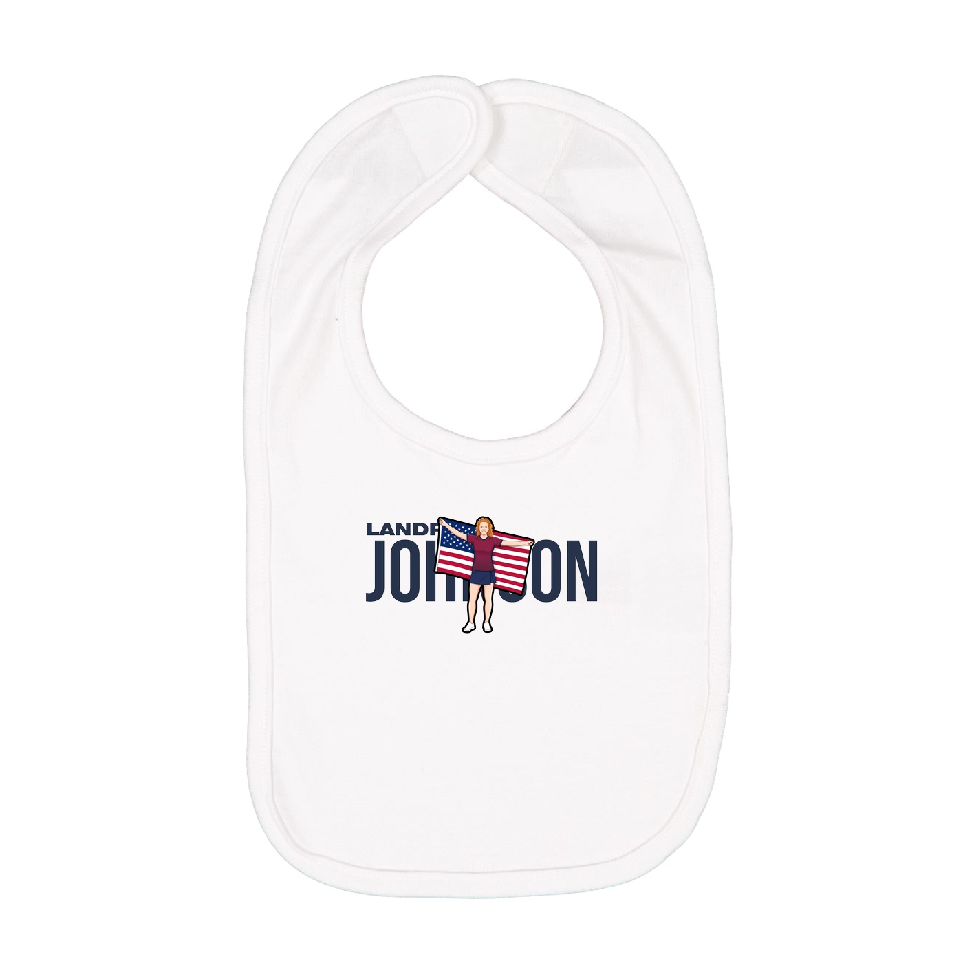 Infant Bib — Player Name in White