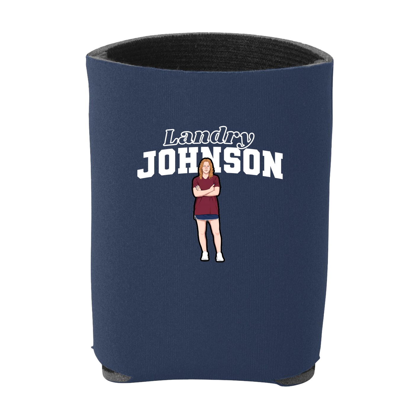 Can Holder — Name Arch in Navy