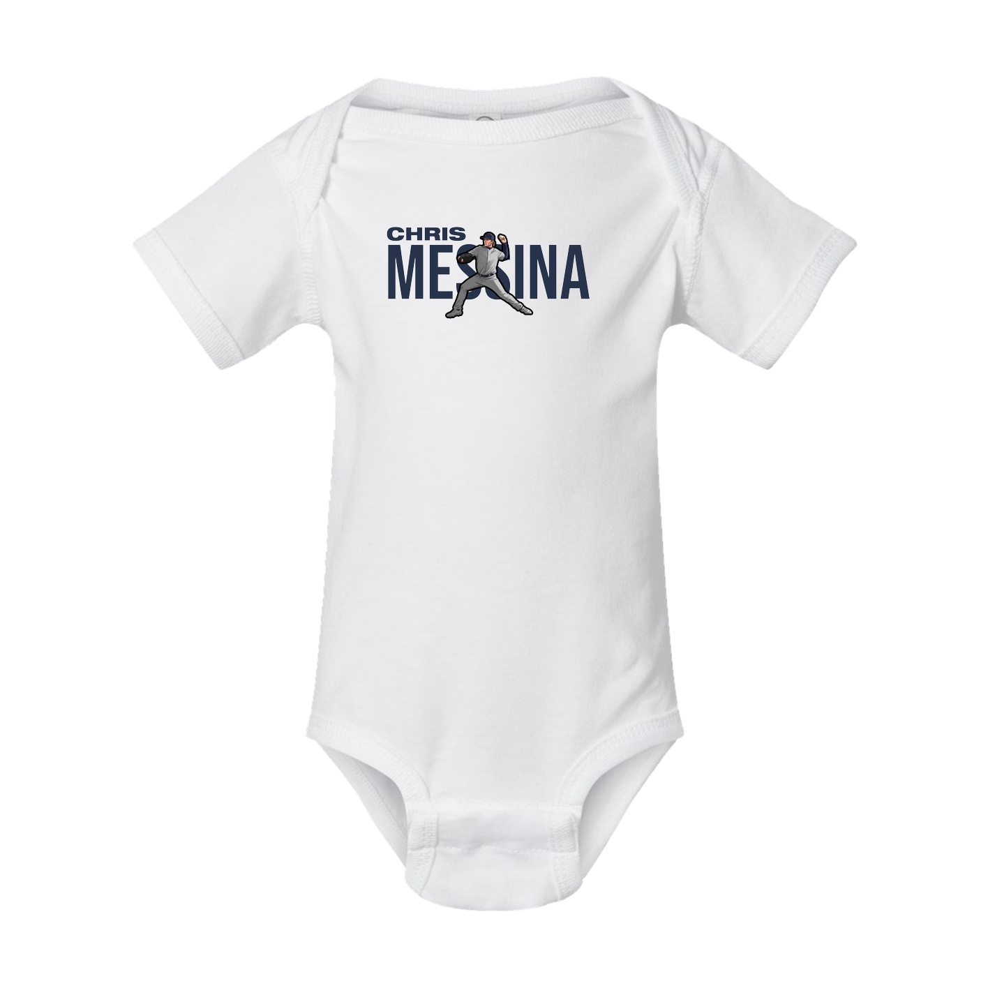 Baby Onesie — Player Name in White