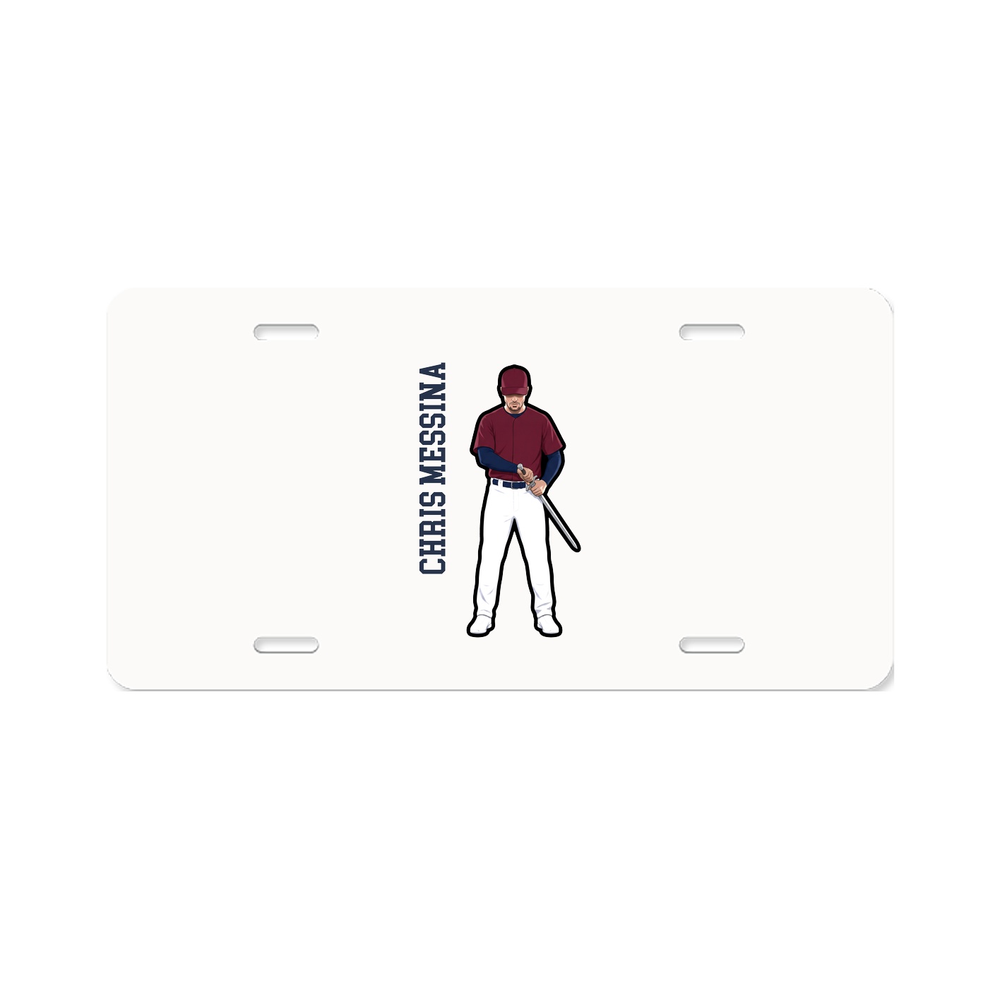 License Plate — Name Vertical in Classic