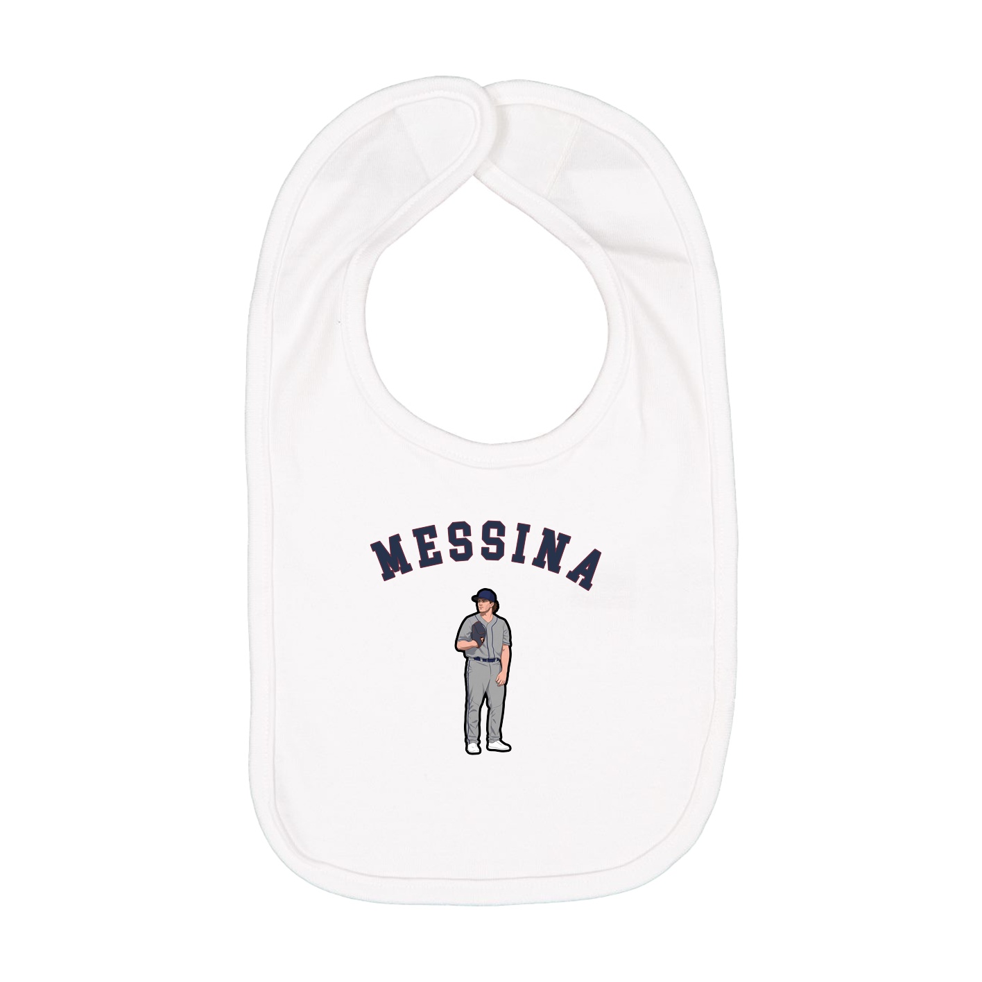 Infant Bib — Shirsey Arch in White