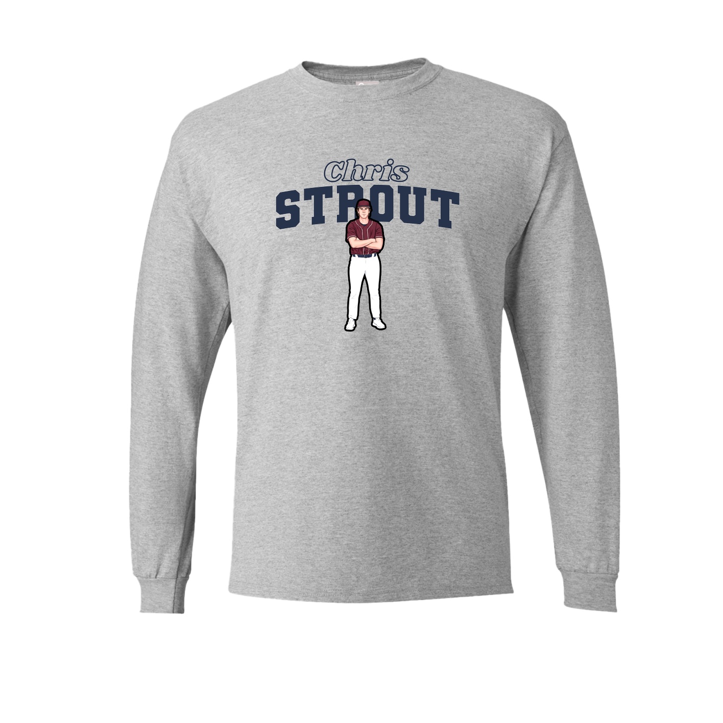Long Sleeve Tee — Name Arch in Grey