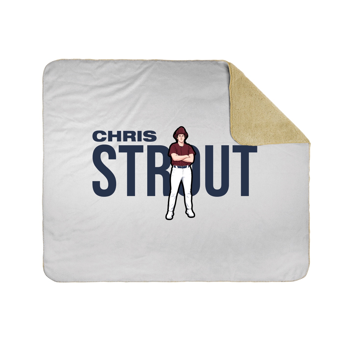 Throw Blanket — Player Name in White
