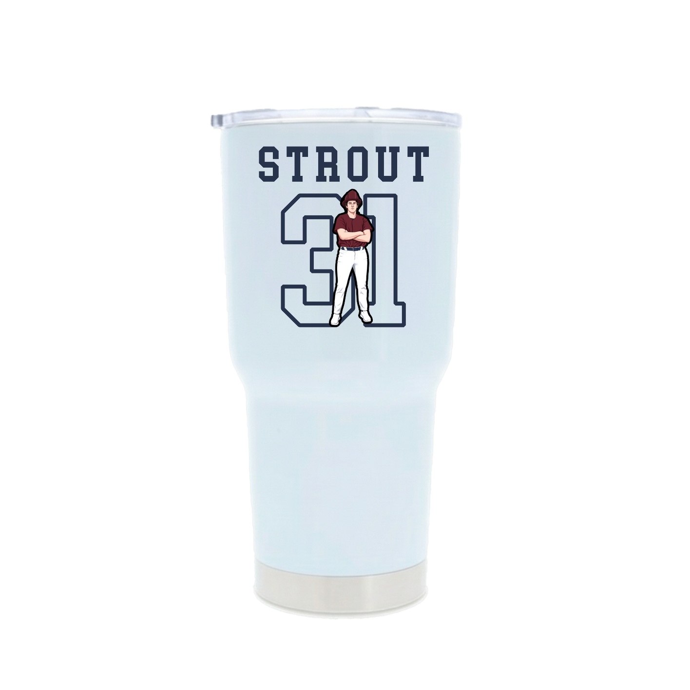 30oz Stainless Steel Tumbler — Shirsey in White