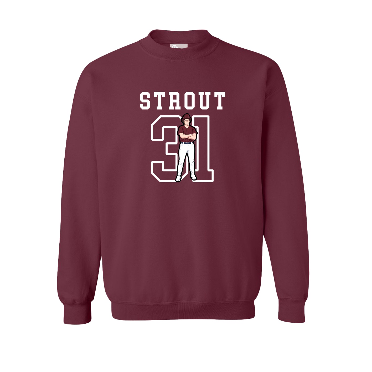 Fleece Crew — Shirsey in Maroon