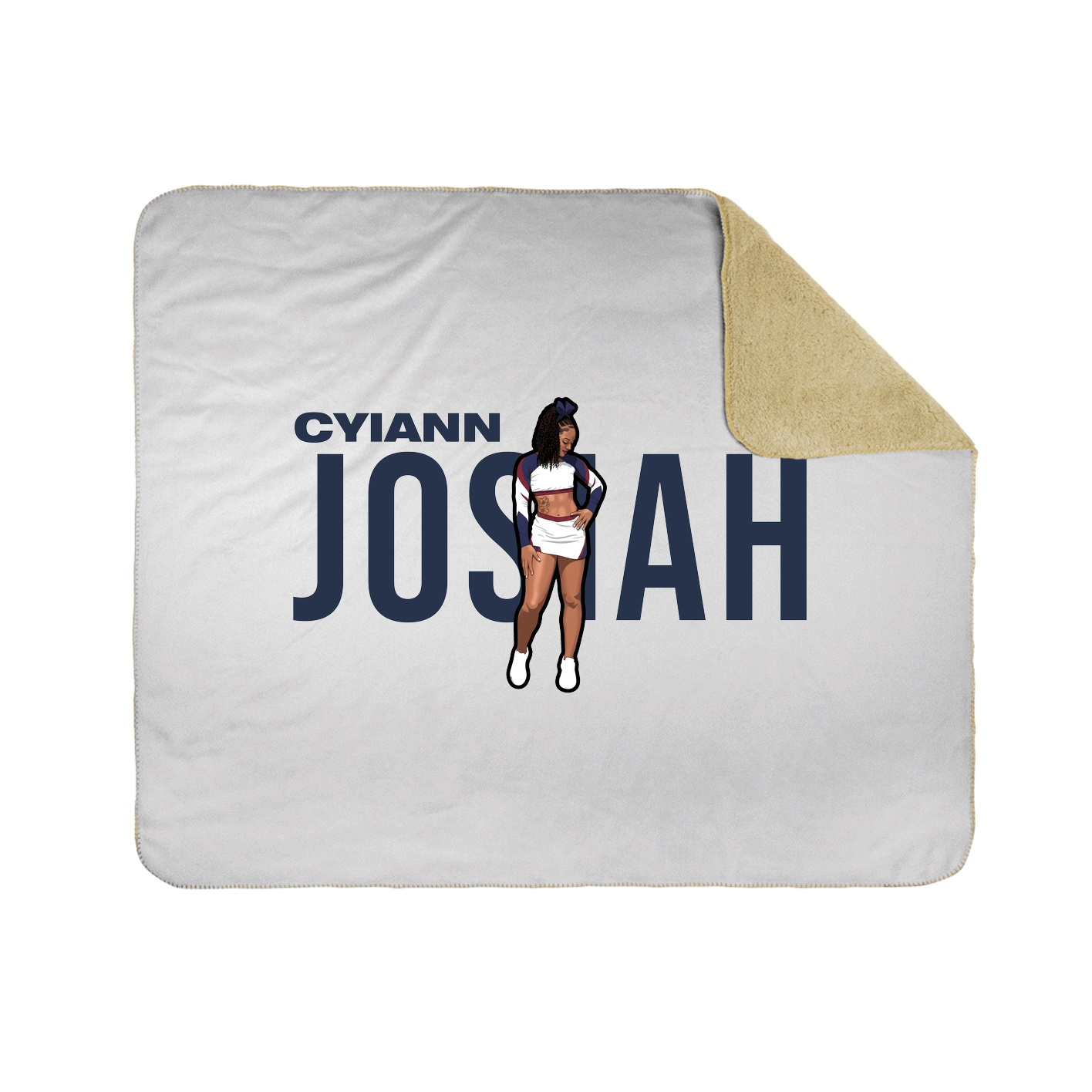 Throw Blanket — Player Name in White