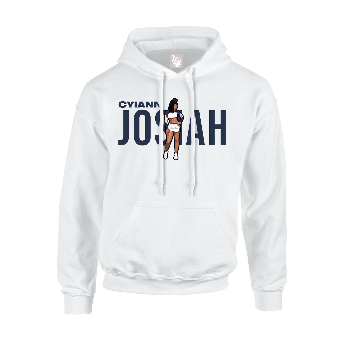 Youth Hoodie — Player Name in White