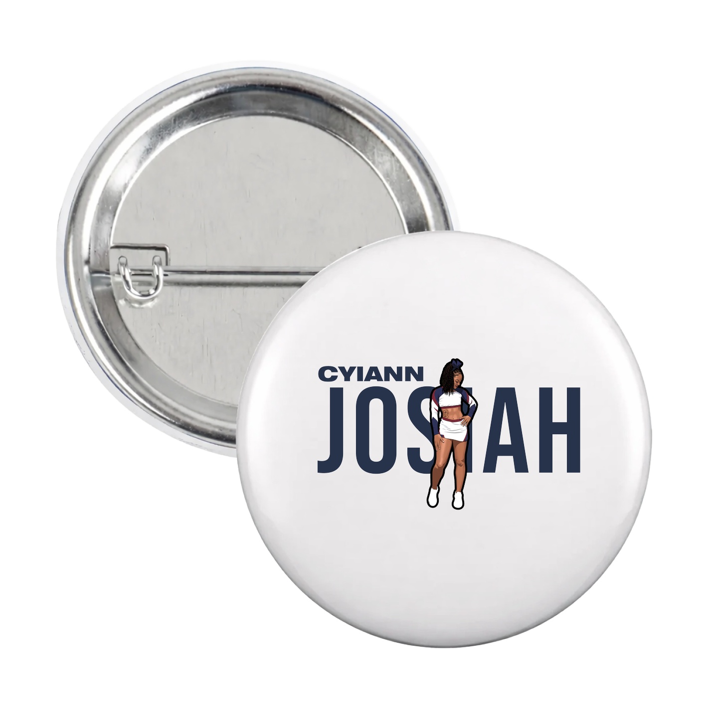 Game Day Button — Player Name in White