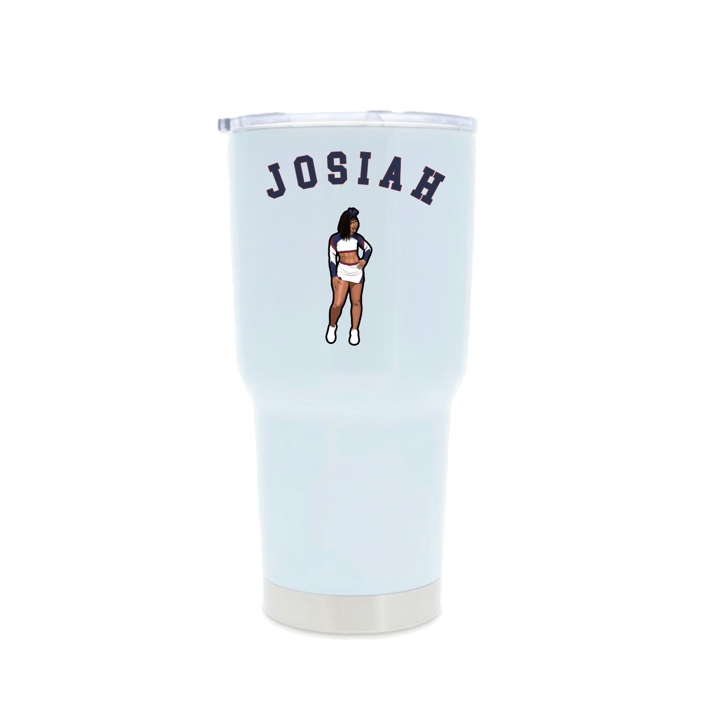 30oz Stainless Steel Tumbler — Shirsey Arch in White