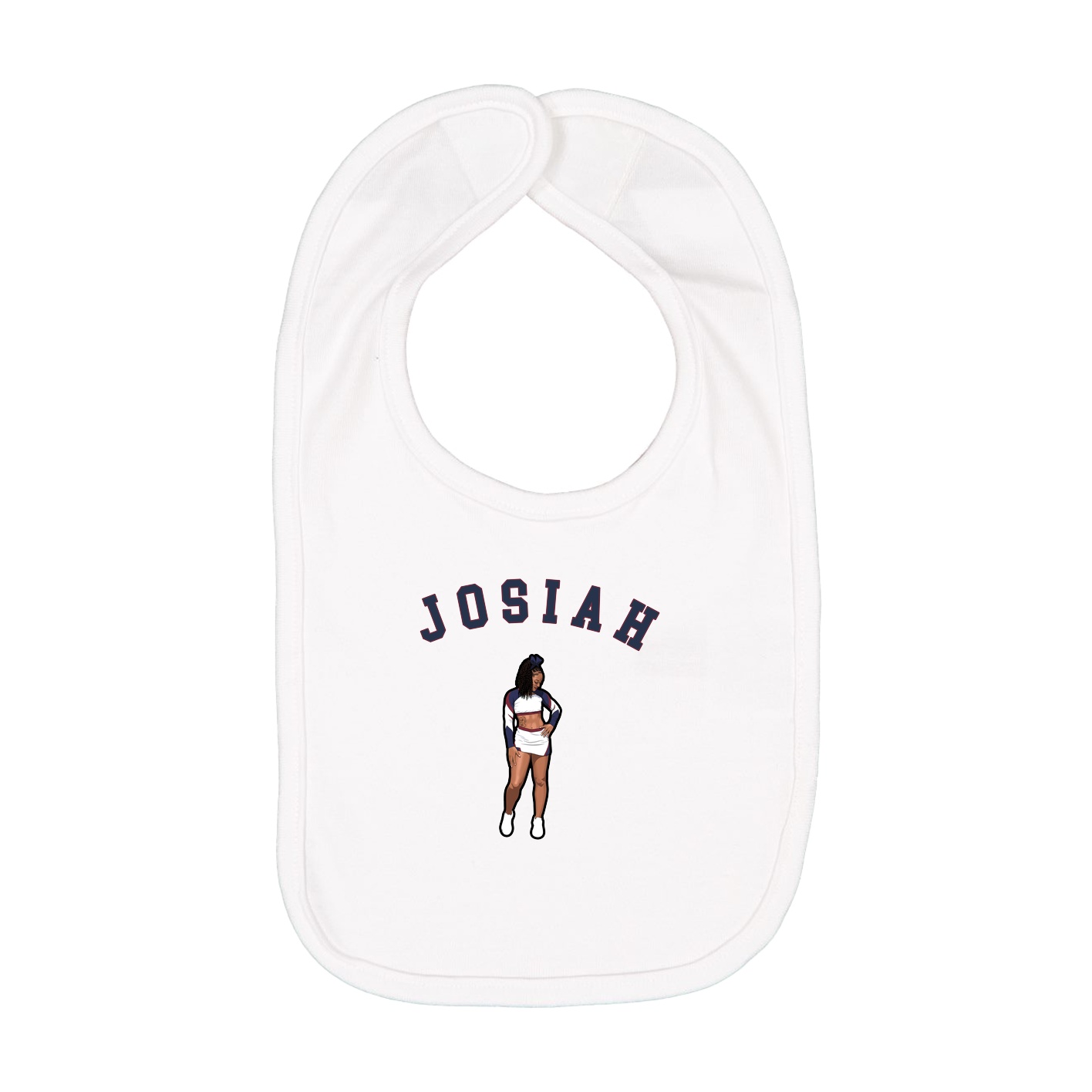 Infant Bib — Shirsey Arch in White