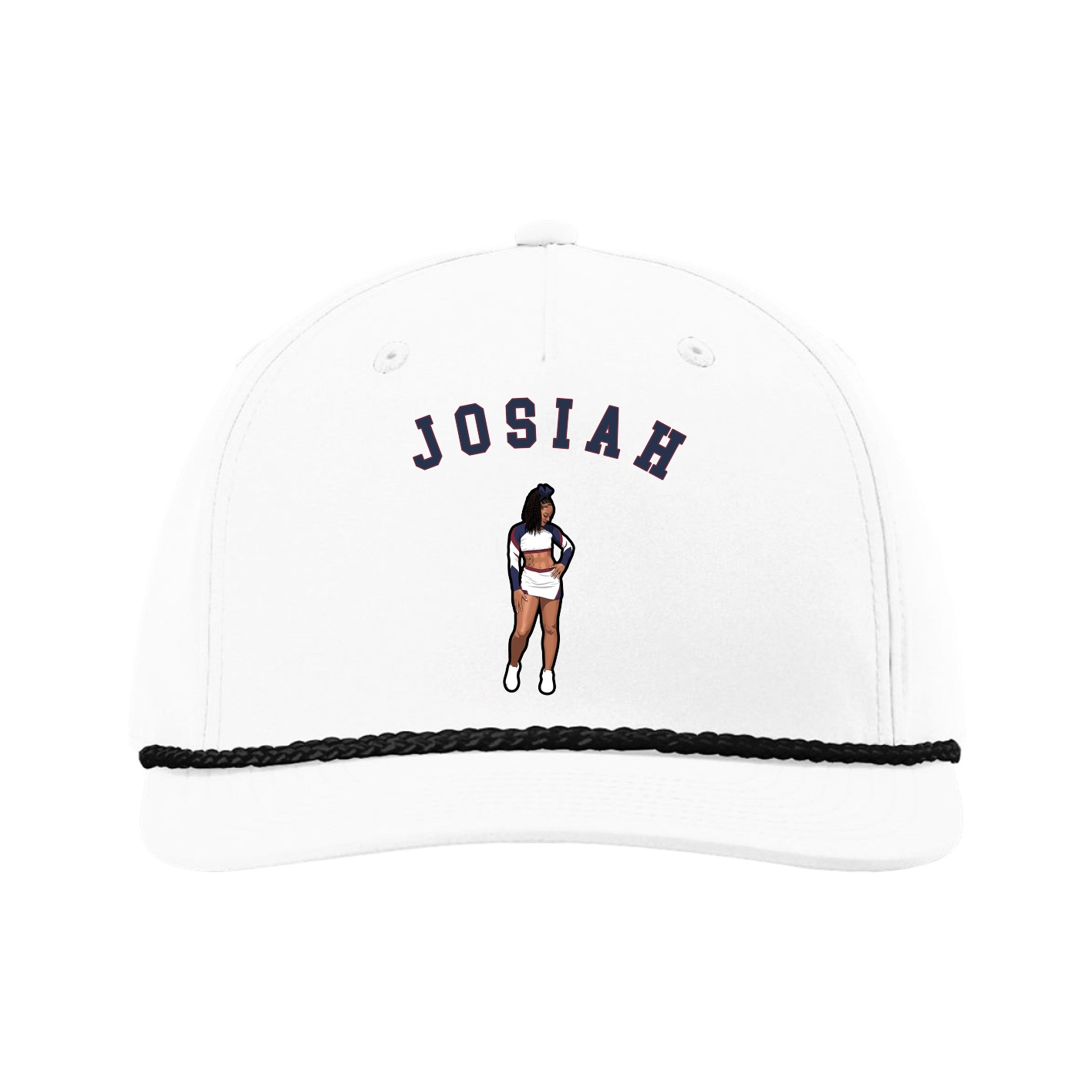 Five-Panel Classic Rope Cap — Shirsey Arch in White