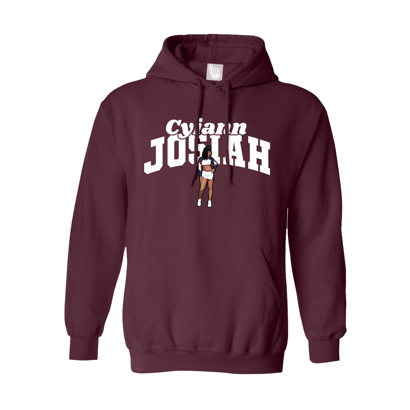 Youth Hoodie — Signature Arch in Maroon