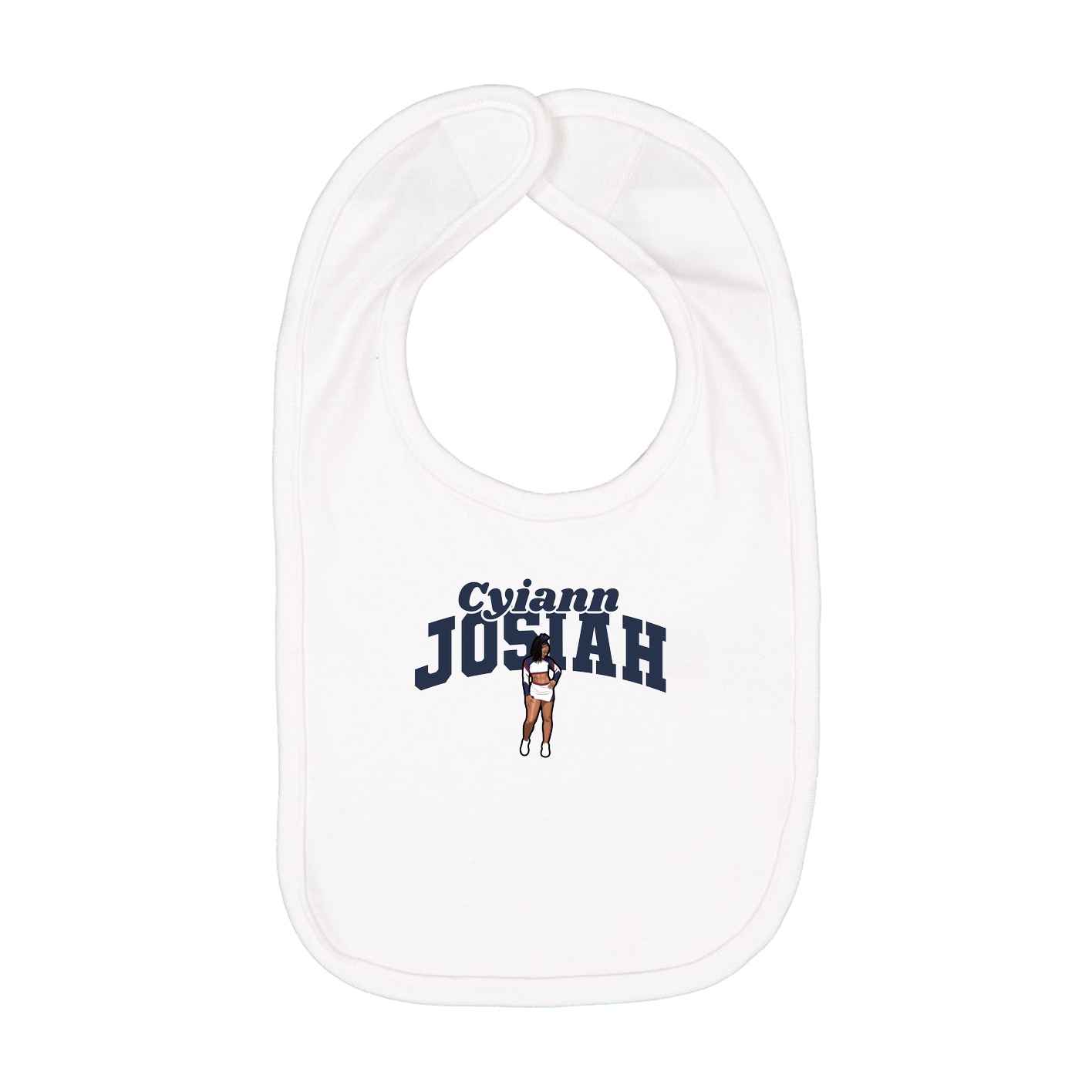 Infant Bib — Signature Arch in White