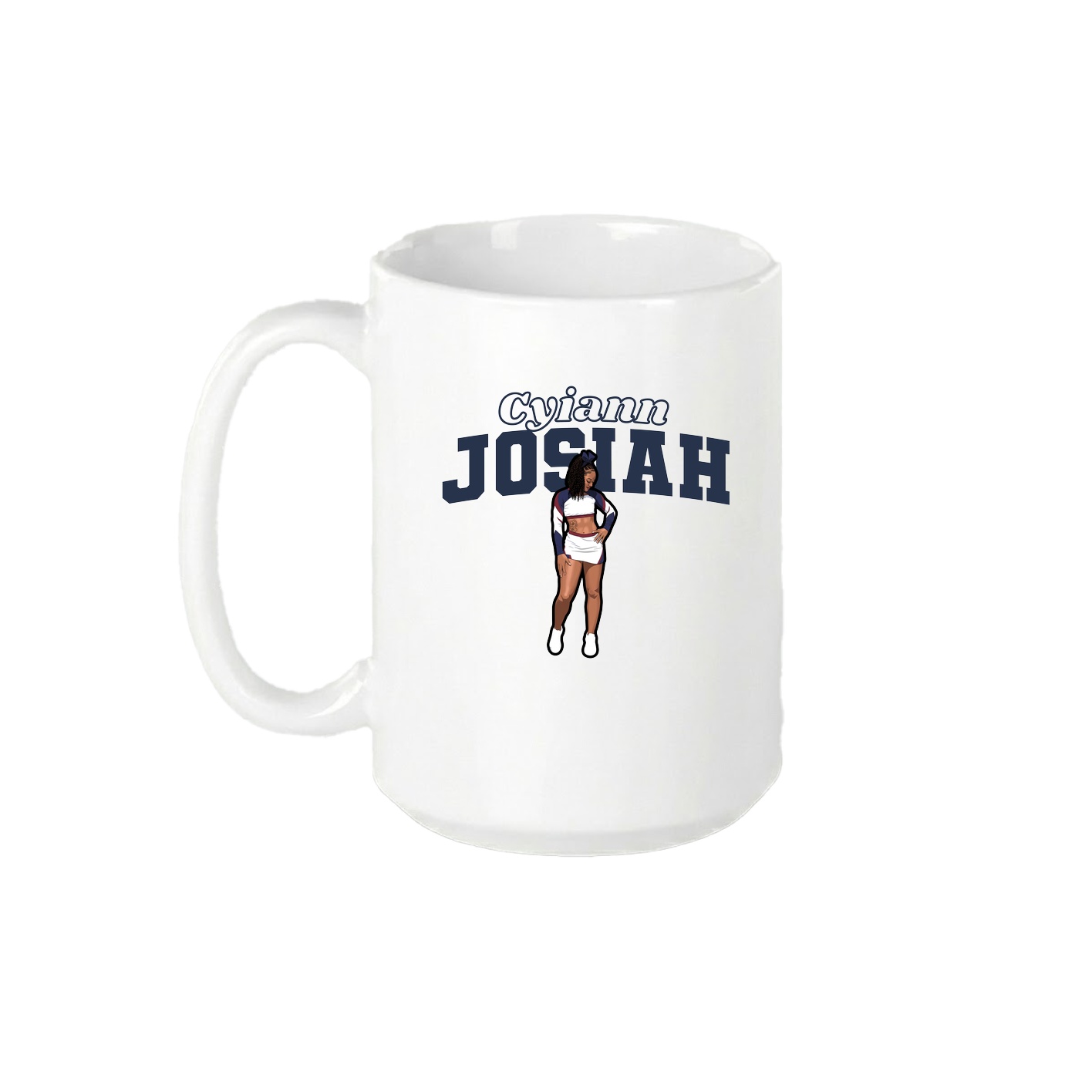 15oz Coffee Mug — Name Arch in White