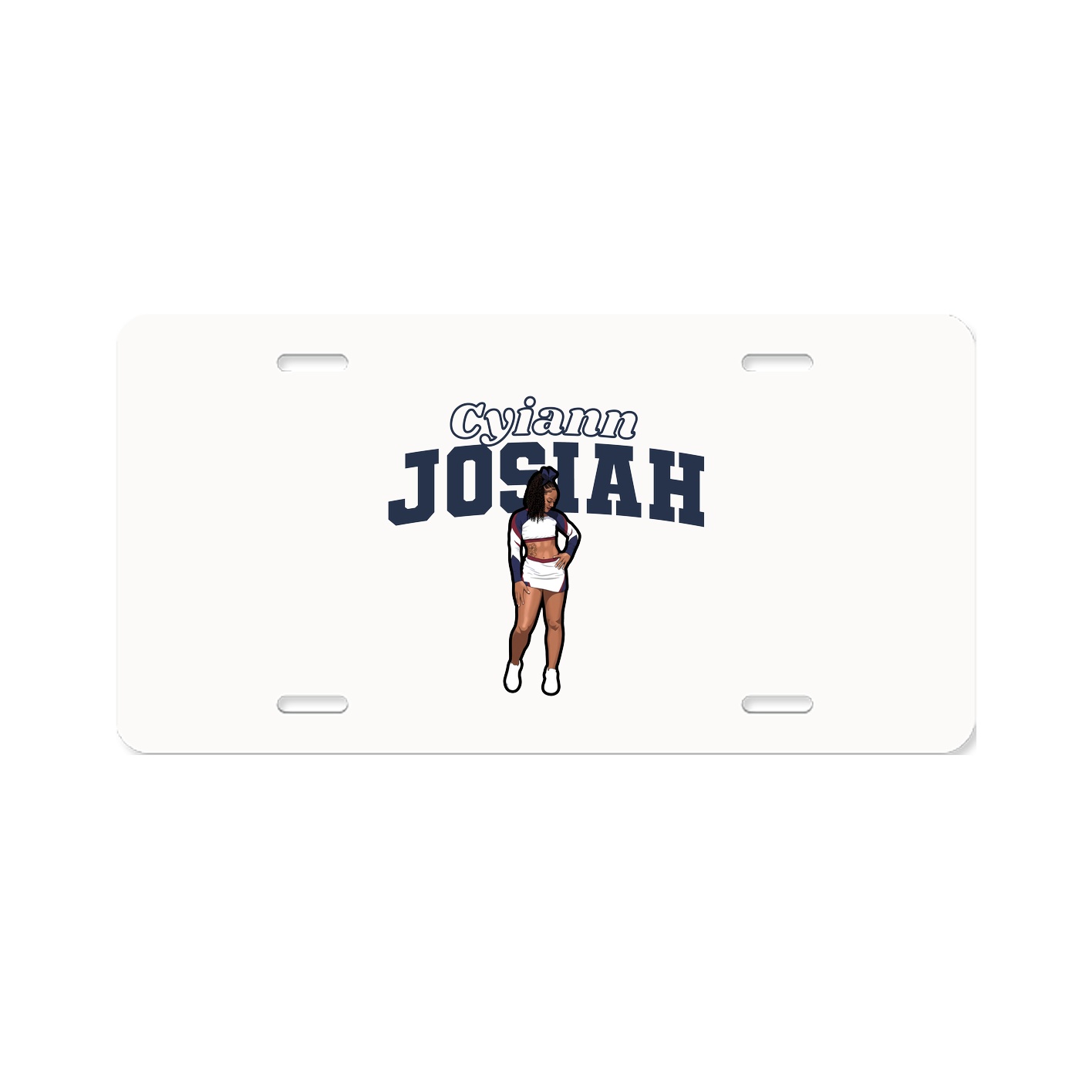 License Plate — Name Arch in Classic