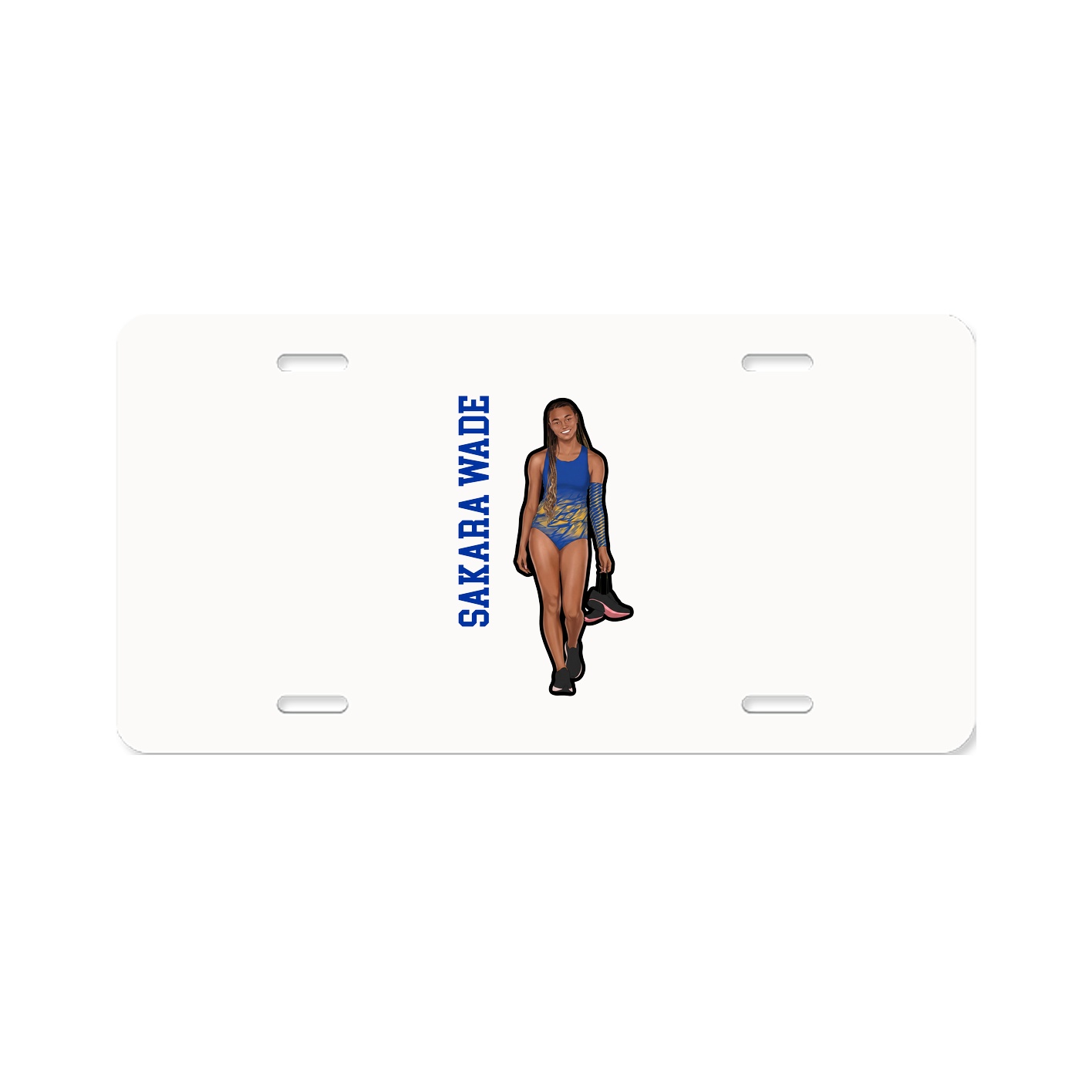 License Plate — Name Vertical in Classic