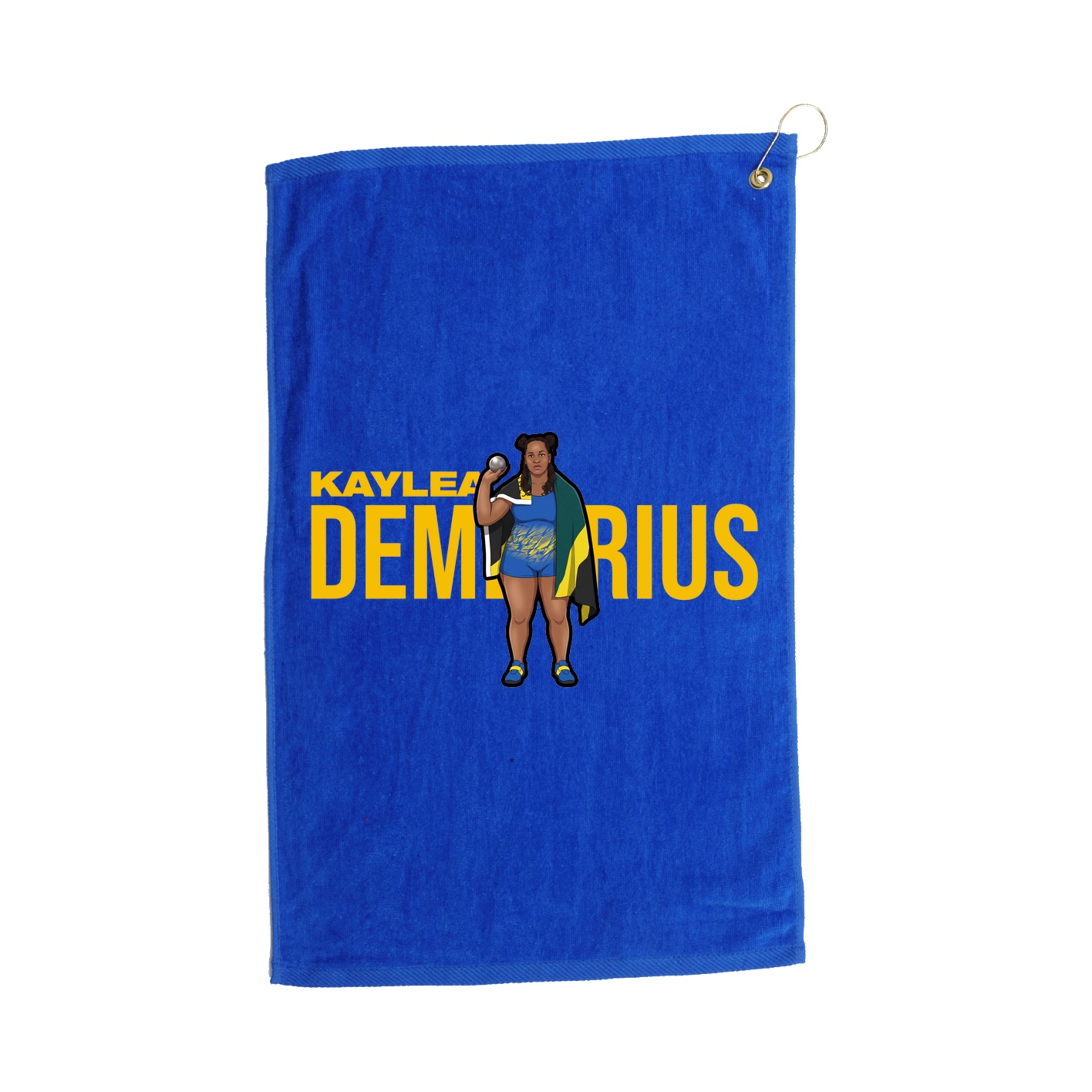 Golf Towel — Player Name in Royal