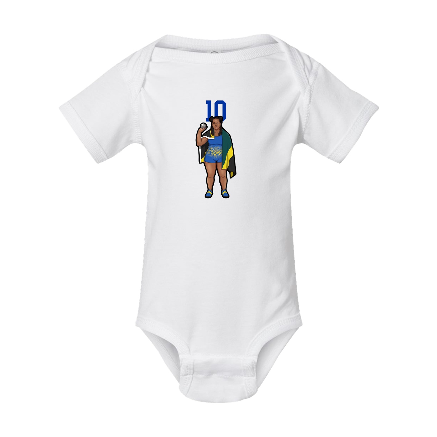 Baby Onesie — Number Top in White