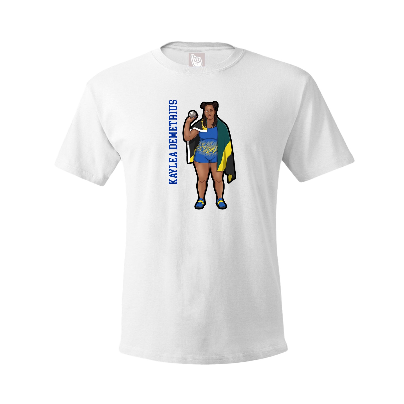 Tee — Name Vertical in White