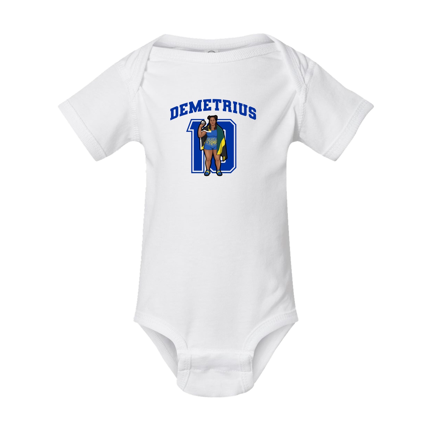 Baby Onesie — Number in White