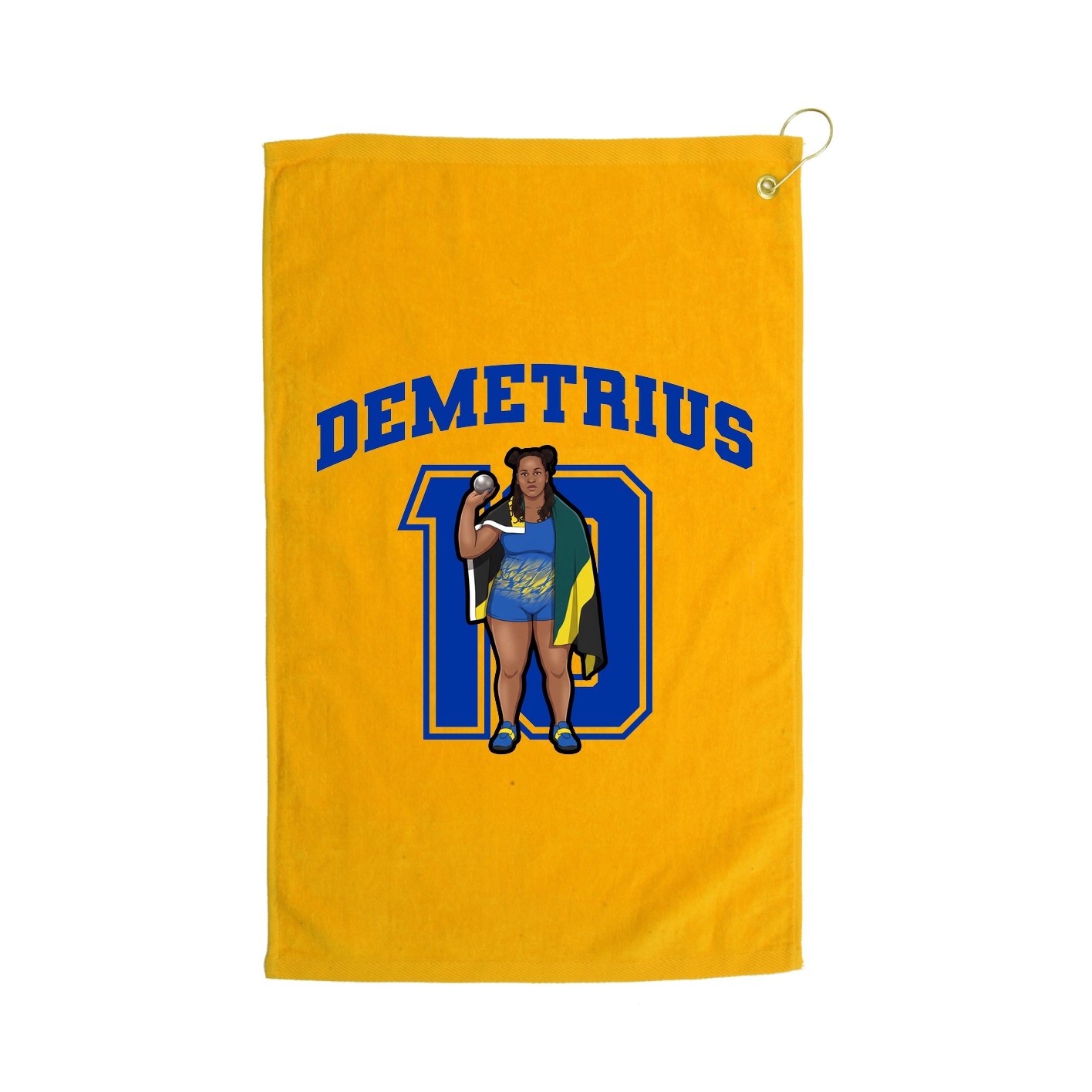 Golf Towel — Number in Gold