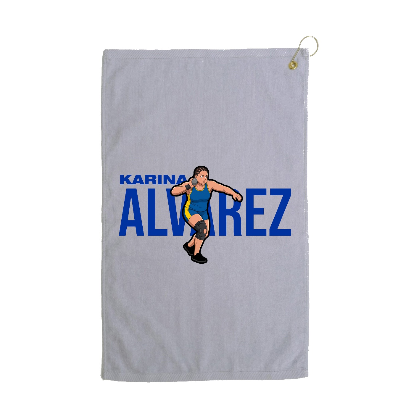 Golf Towel — Player Name in Grey