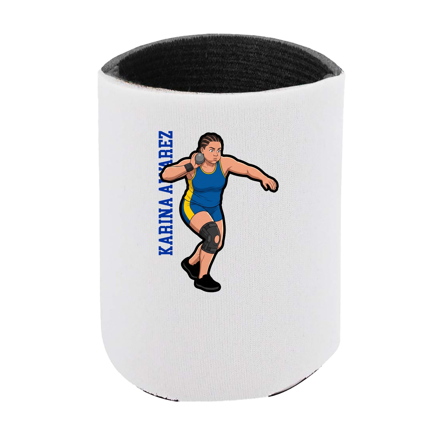 Can Holder — Name Vertical in White