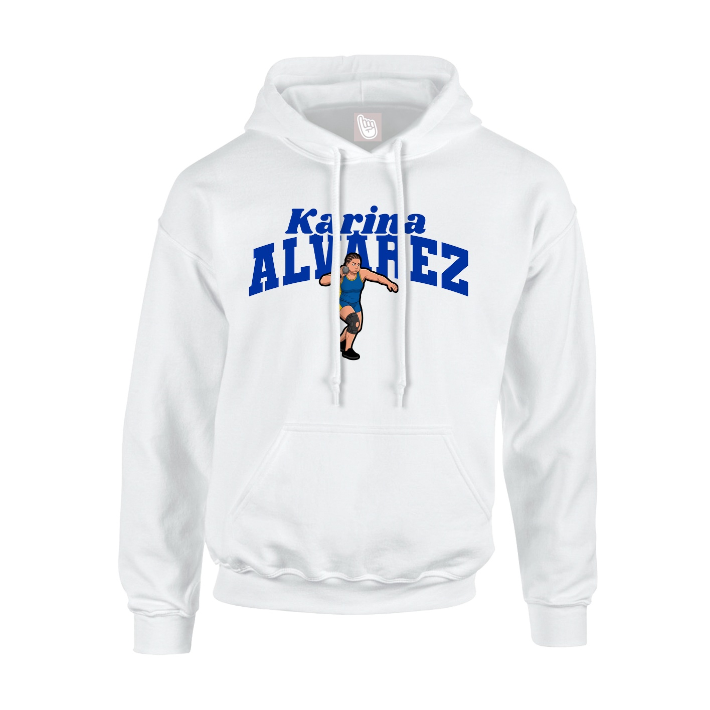 Youth Hoodie — Signature Arch in White