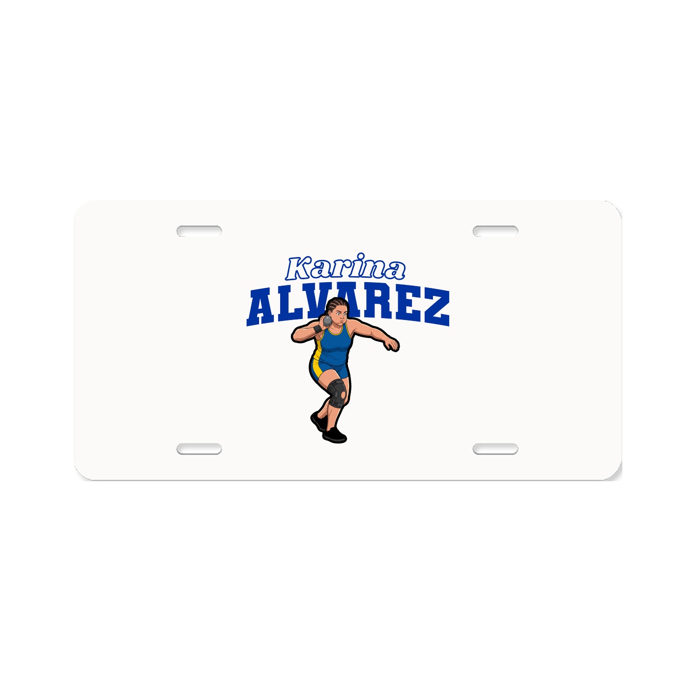 License Plate — Name Arch in Classic