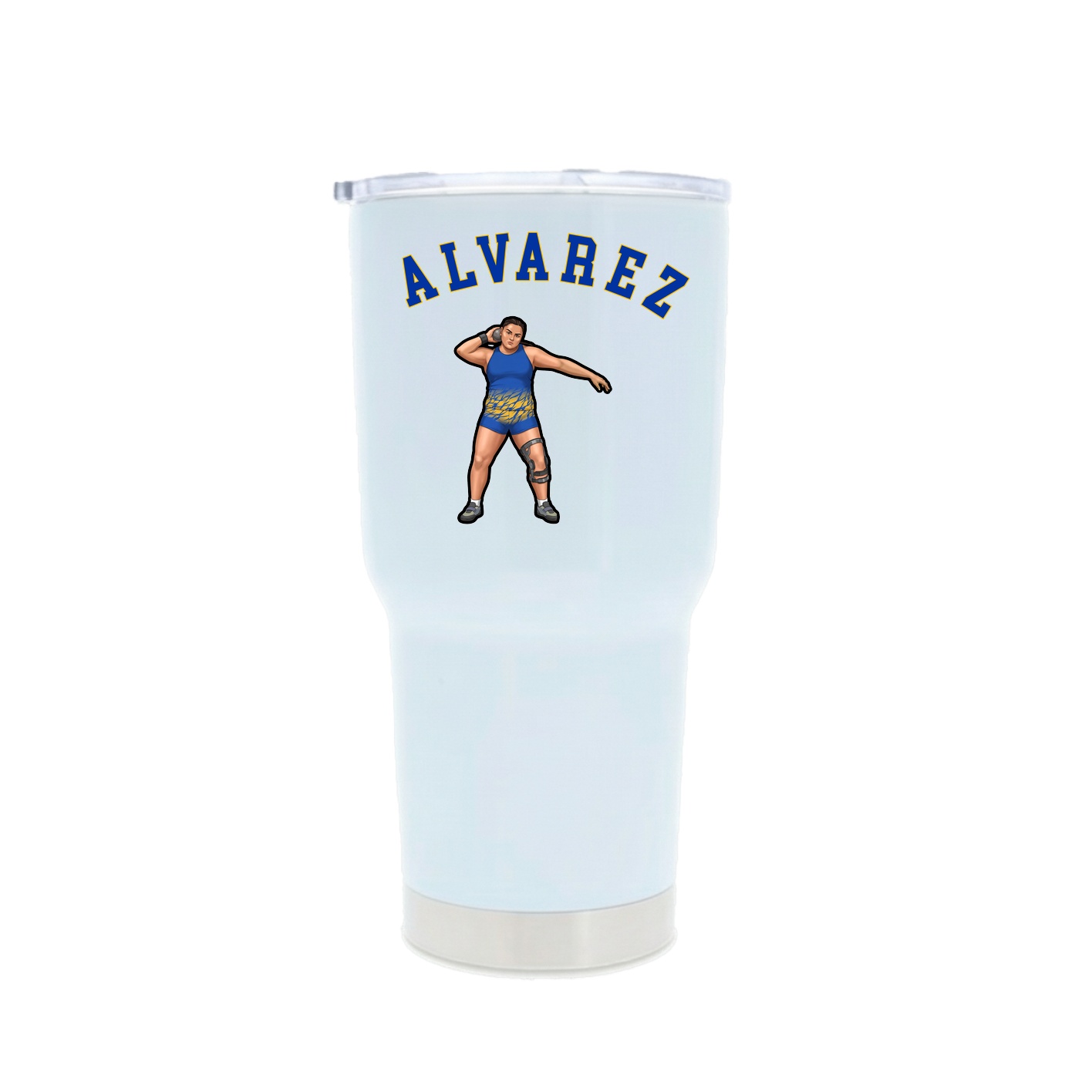 30oz Stainless Steel Tumbler — Shirsey Arch in White