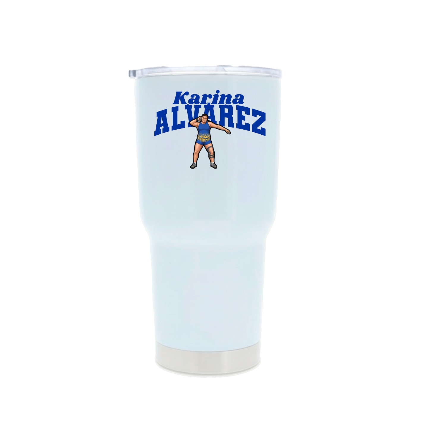 30oz Stainless Steel Tumbler — Signature Arch in White