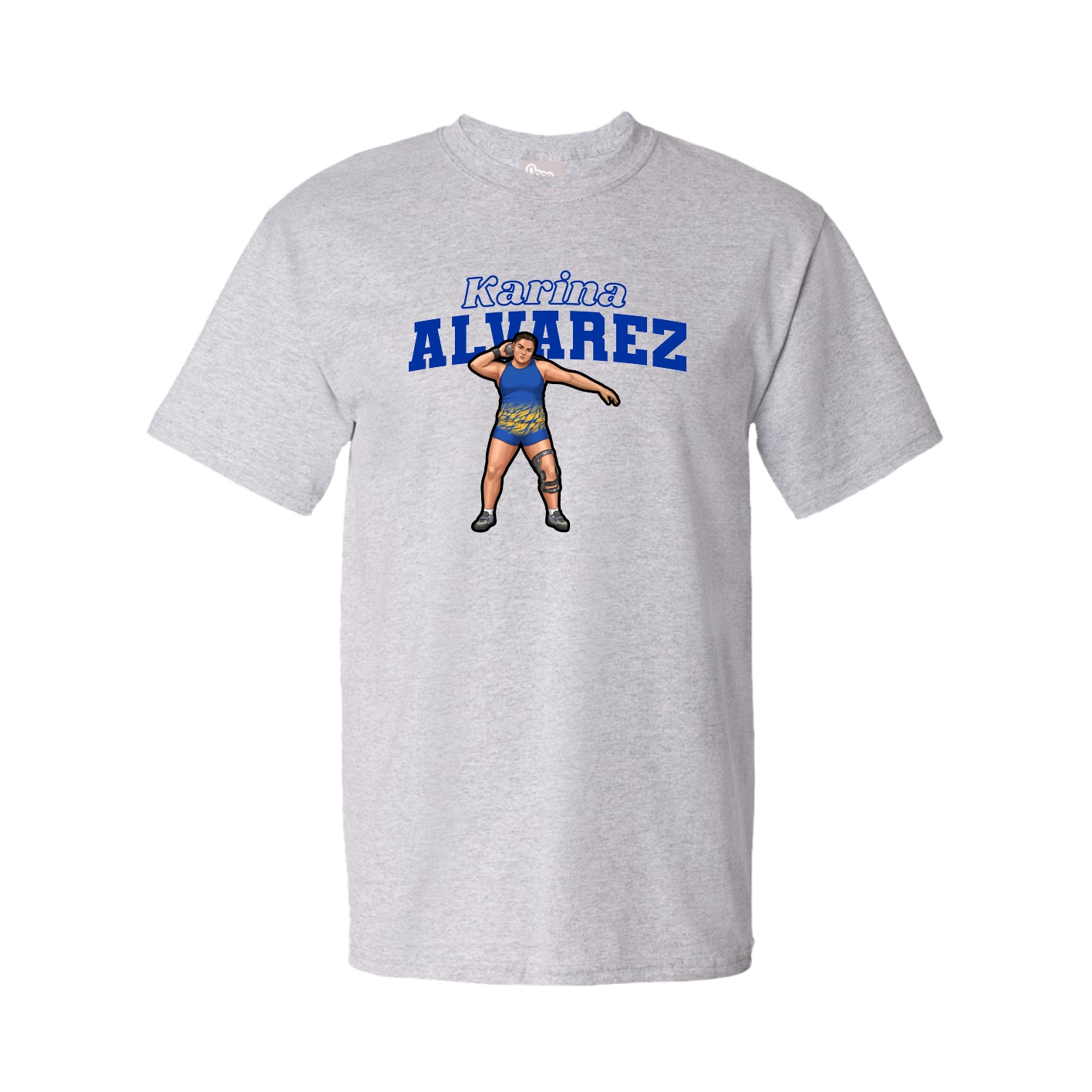 Youth Tee — Name Arch in Grey