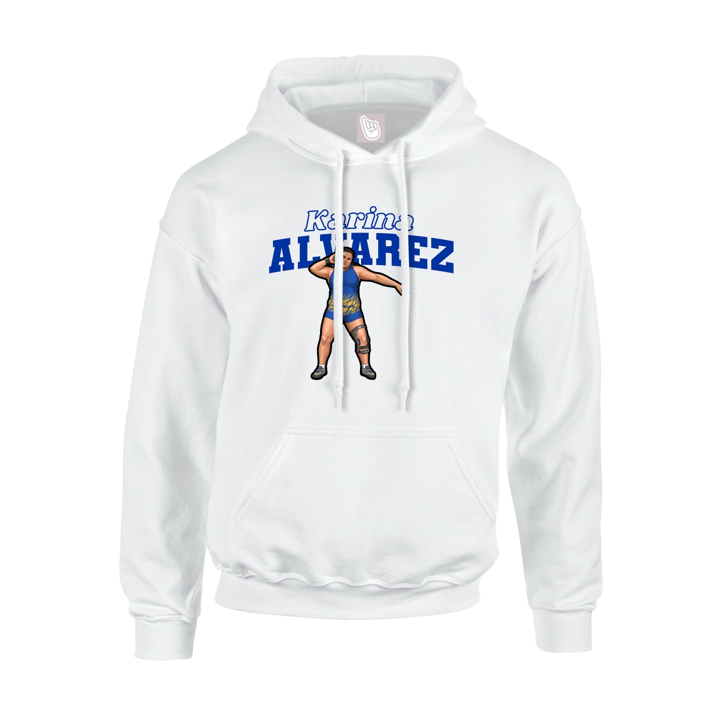 Hoodie — Name Arch in White