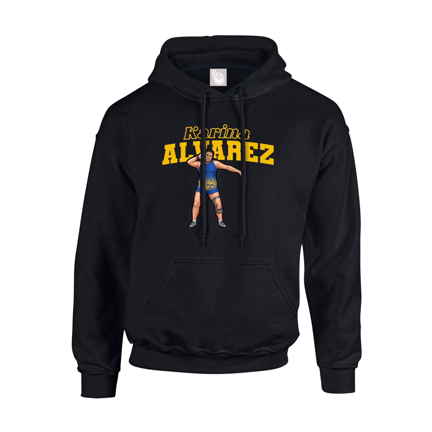 Youth Hoodie — Name Arch in Black