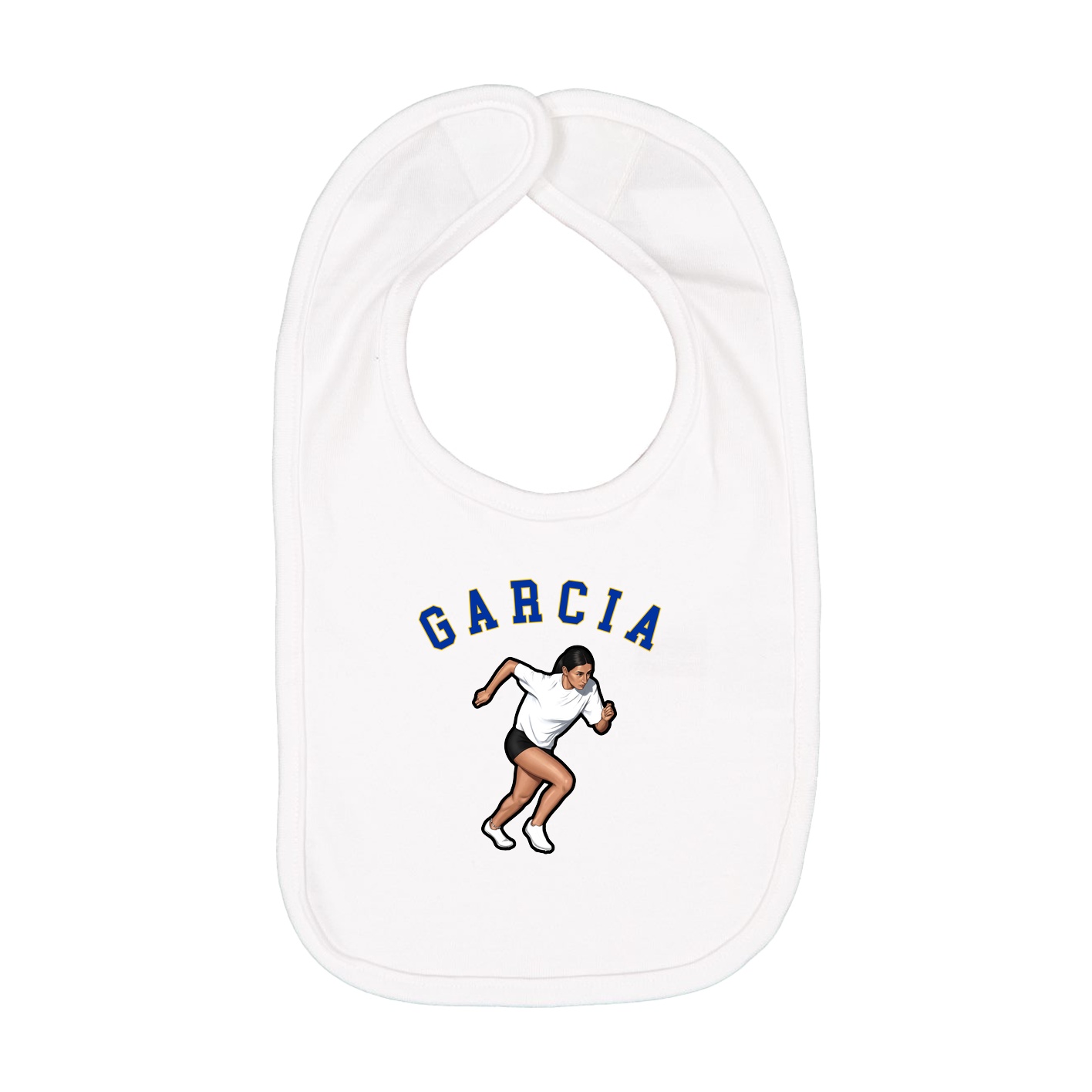 Infant Bib — Shirsey Arch in White