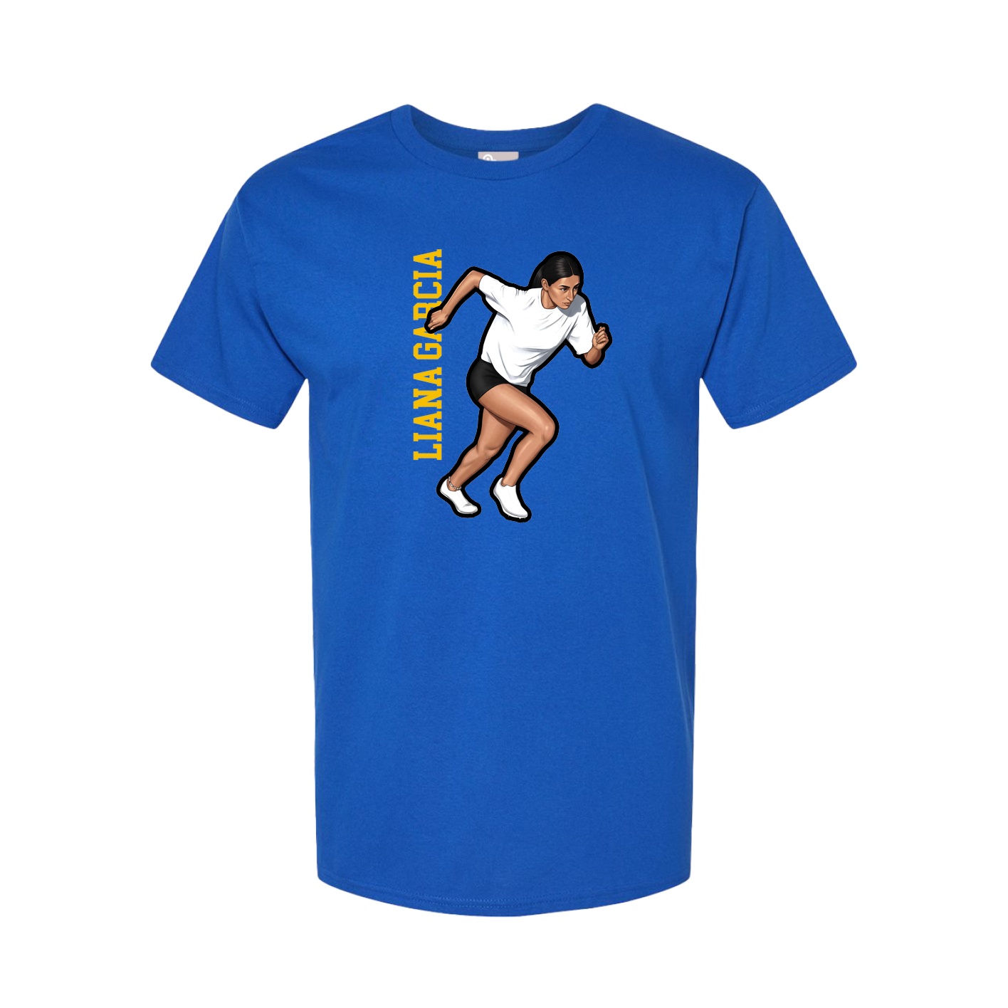 Youth Tee — Name Vertical in Royal